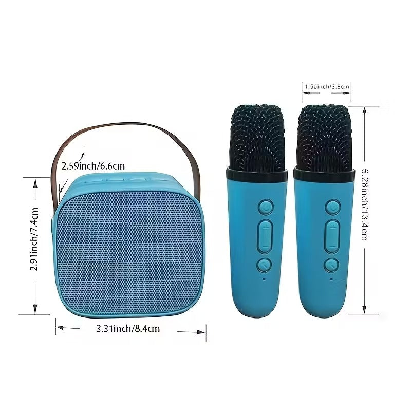 Mini Portable Karaoke Speaker with Microphones